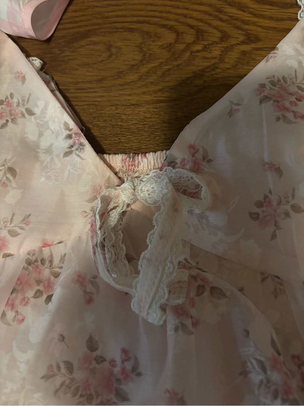 NWT Peach Love California Pink Floral Chiffon lace Tank with Peach Love shorts - Picture 13 of 14
